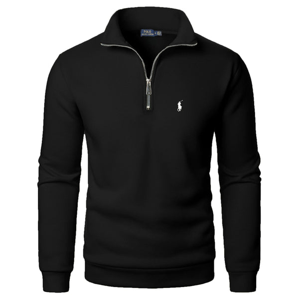 Classic Everyday Zip-Stand Collar Pullover